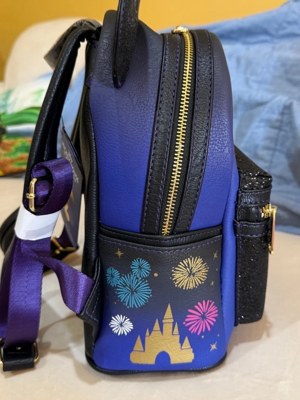 Mickey’s Main Attraction Castle Fireworks Loungefly Backpack